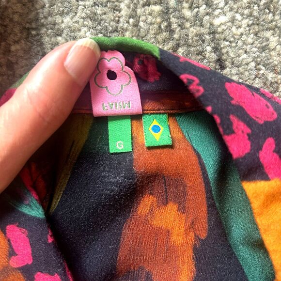 Vintage Farm Rio Button Down Tropical Short Sleeve Shirt, Size L - Picture 4 of 8